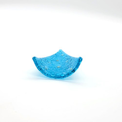 Fair trade fused glass standing tree decoration from Chile