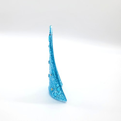 Fair trade fused glass standing tree decoration from Chile