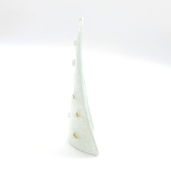 Fair trade fused glass standing tree decoration from Chile