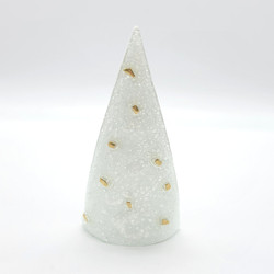 Fair trade fused glass standing tree decoration from Chile