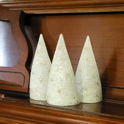 Fair trade fused glass standing tree decoration from Chile