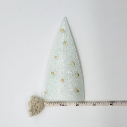 Fair trade fused glass standing tree decoration from Chile