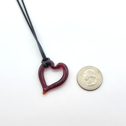 Fair trade crystal heart pendant necklace from Chile