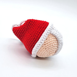 Fair trade knit wool Santa Christmas tree ornament from Chile