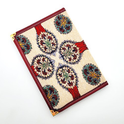 Fair trade Turkish rug inspired lined journal with fabric cover from Turkey
