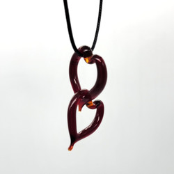 Fair trade crystal heart pendant necklace from Chile