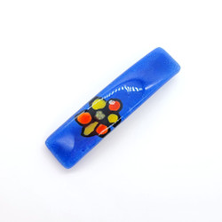 Fair trade fused glass large hair barrette from Chile