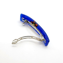 Fair trade fused glass large hair barrette from Chile