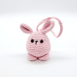Fair trade knit wool Easter bunny ornament from Chile