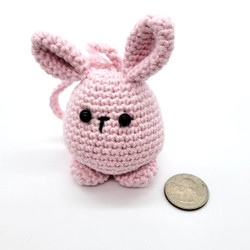 Fair trade knit wool Easter bunny ornament from Chile
