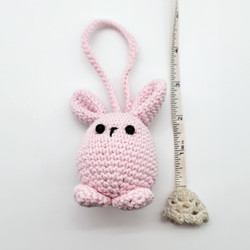 Fair trade knit wool Easter bunny ornament from Chile