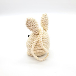 Fair trade knit wool Easter bunny ornament from Chile