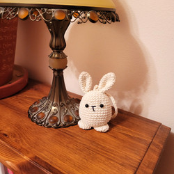 Fair trade knit wool Easter bunny ornament from Chile