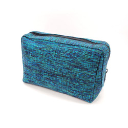 Fair trade woven cotton cosmetic toiletry bag from Nepal