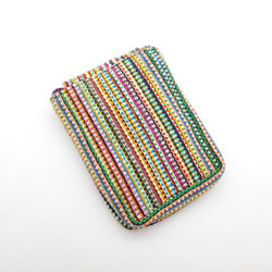 Fair trade woven cotton velcro close mini purse from Nepal