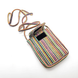 Fair trade woven cotton velcro close mini purse from Nepal
