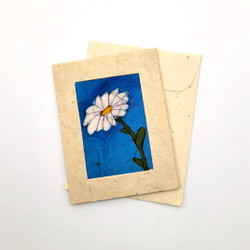 Fair trade daisy batik paper mini gift card set from Nepal
