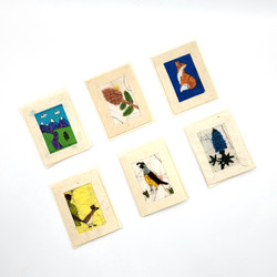 Fair trade American west themed batik paper mini gift card set from Nepal