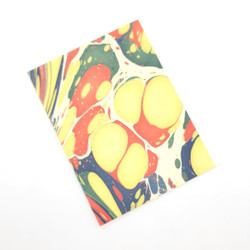 Fair trade marble dyed  hand made paper note card from India