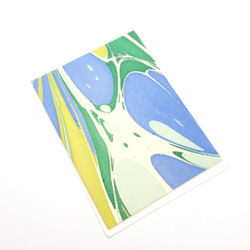 Fair trade marble dyed  hand made paper note card from India
