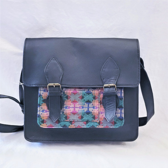fair trade leather crossbody bag