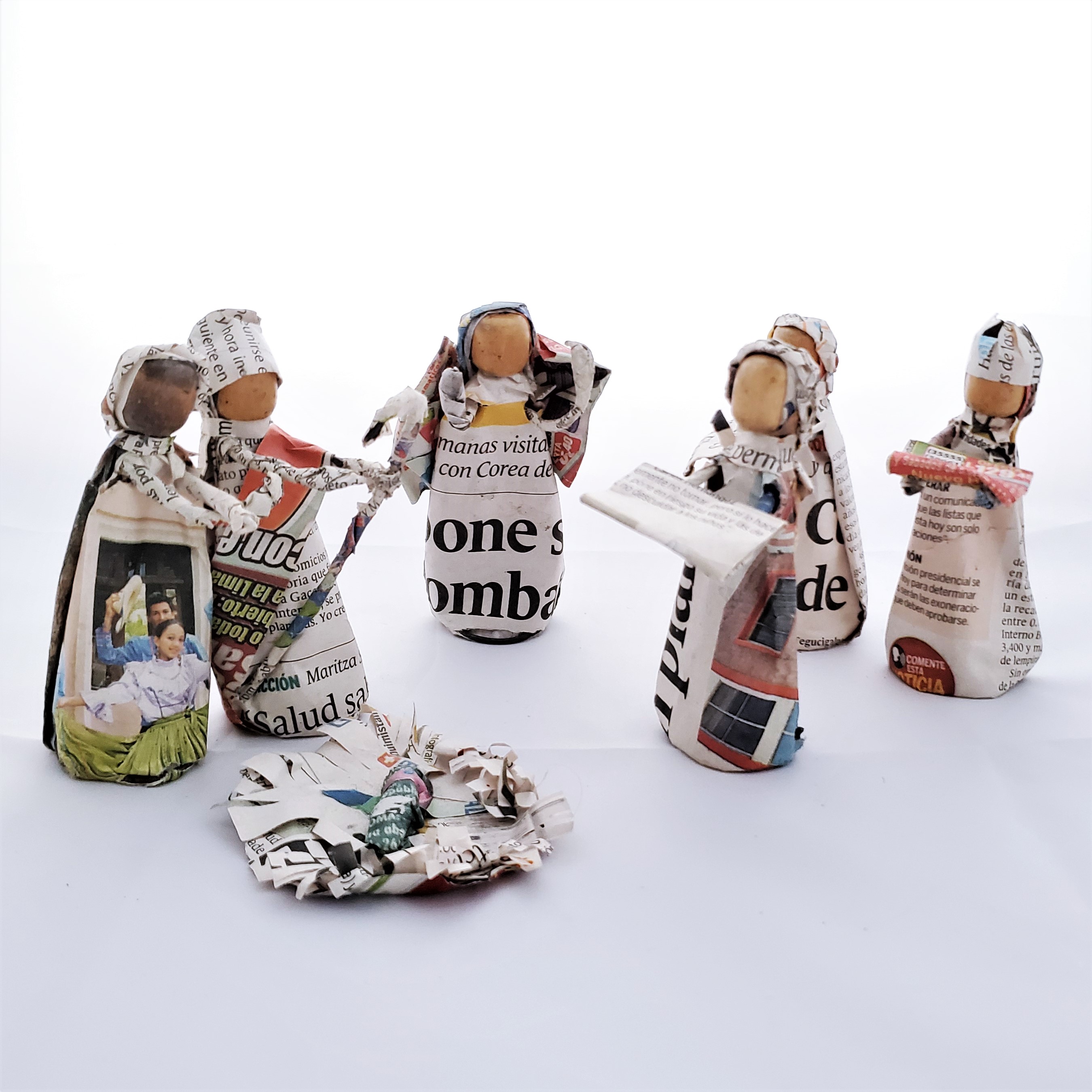 Recycled Newspaper Nativity from Honduras - The Silk Road ...