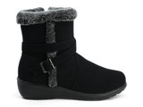 BLK BUCKLE STRAP SHORT BOOT