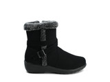 BLK BUCKLE STRAP SHORT BOOT