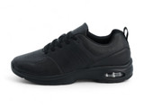 MENS BLK PU LACE UP BBL NSLIP