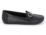 BLK WW PU LOAFER W BUCKLE