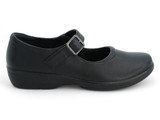 BLK PU MARY JANE W/ SQ BUCKLE