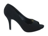 BLK NUBUCK OPEN TOE PLATFORM