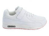 GIRLS WHITE/PINK BUBBLE SNKR
