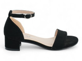 GIRLS BLK NUBUCK BLCK HEEL