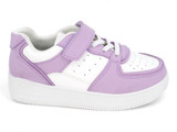 GIRLS PURPLE/WHT PATCH PU SNKR