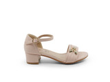 GIRLS BLSH PU PETAL ORNMT HEEL