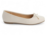 IVORY QUILTED BALLERINA W BOW