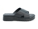BLACK PU PLATFORM SLIDE