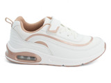 GIRLS WHITE/R.GOLD BUBBLE SNKR