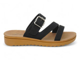 BLACK NUBUCK BUCKLE SANDAL