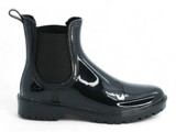 BLK GLSSY CHELSEA RAINBOOT