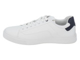 MENS WHITE LOW COURT NVY HIT