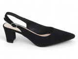 BLK NUBUCK WW POINTY SLINGBACK