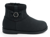 TODD BLK BOW BCKL FUR BOOT