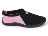 LADIES BLK/PINK AQUA SOCK
