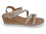CHAMPAGNE STRAPPY BLING WEDGE