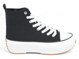 BLK CANVAS HIGHTOP PLTFRM SNKR
