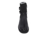 BLK VGN LTHR LOW BOOT