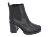 BLK VGN LTHR CHELSEA HEEL BOOT