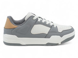 MEN GRY WHT PU CRTSOLE SNKRS